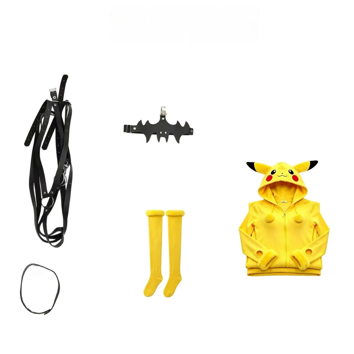 Pokémon Derivative Yellow Hooded Bodysuit | Anime Cosplay Outfit