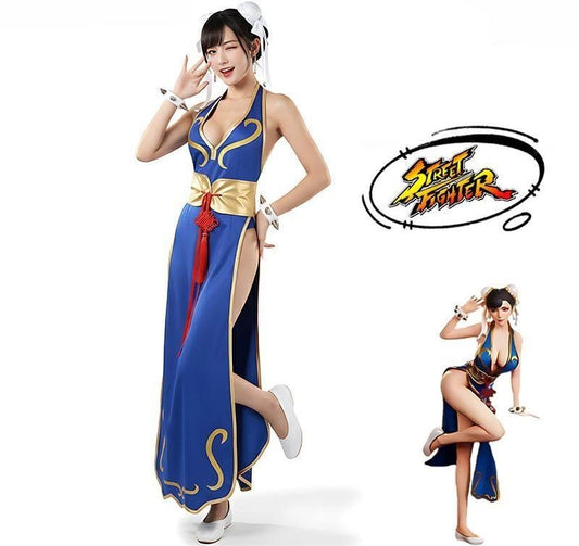 Street Fighter Derivative Chun-Li Qipao Set | Game Cosplay Costume