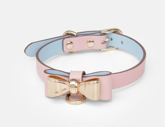 Gold Bow PU Leather Choker | Kawaii Cosplay Accessory